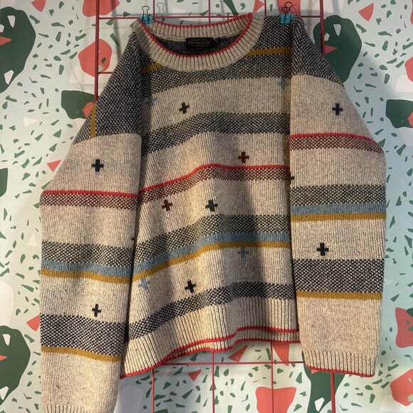 Pendleton Bridger Stripe Lambswool Sweater - Petite M - Picture 3 of 4